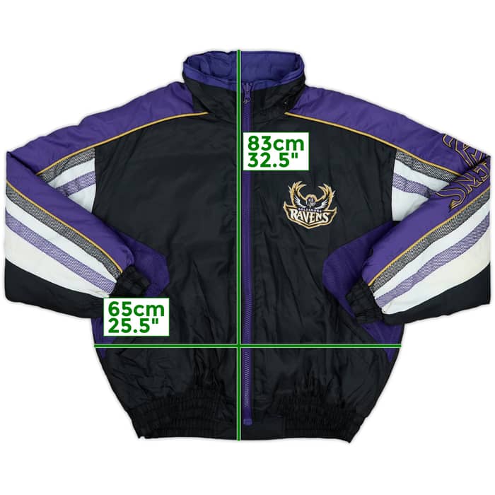 1996-98 Baltimore Ravens Pro Player Reversible Rain Coat - 7/10 - (XL)