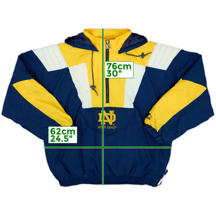 1990s Notre Dame Fighting Irish Starter 1/2 Zip Rain Coat - 6/10 - (L)
