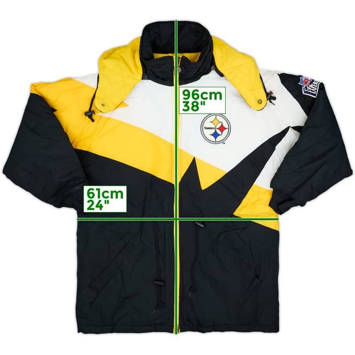 1990s Pittsburgh Steelers Pro Player Longline Rain Coat - 8/10 - (S)