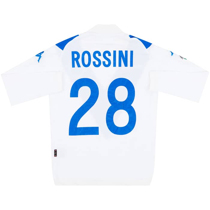 2004-05 Brescia Match Issue Away L/S Shirt Rossini #28