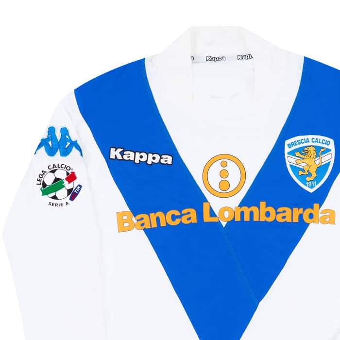 2004-05 Brescia Match Issue Away L/S Shirt Rossini #28