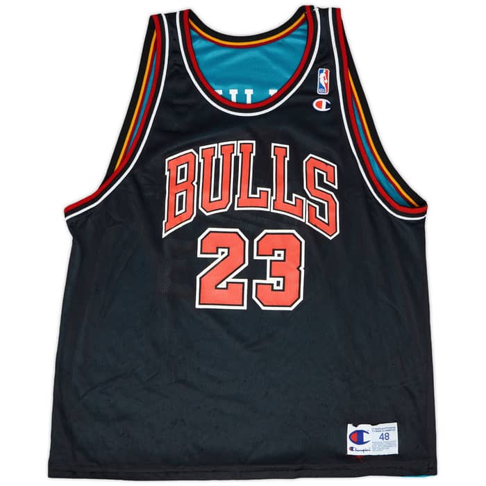 1997-98 Chicago Bulls/Detroit Pistons Jordan #23/Hill #33 Champion Jersey (Reversible) XL