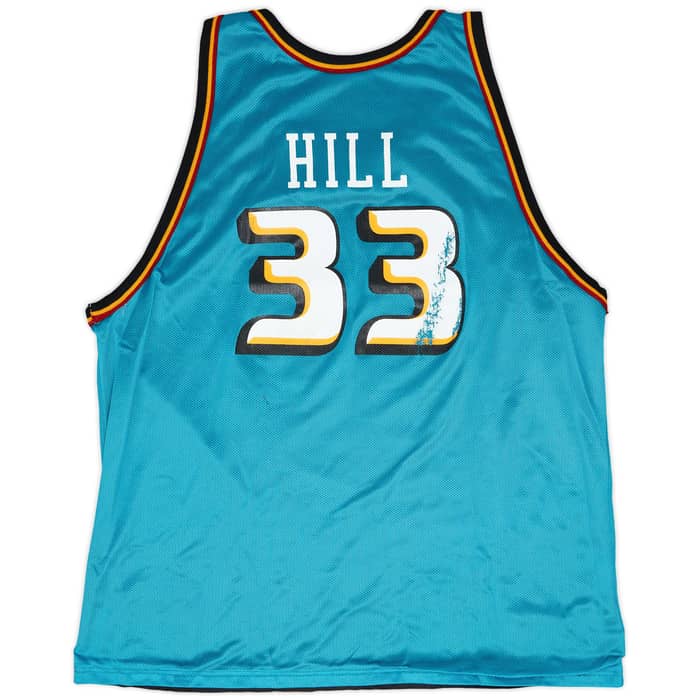 1997-98 Chicago Bulls/Detroit Pistons Jordan #23/Hill #33 Champion Jersey (Reversible) XL