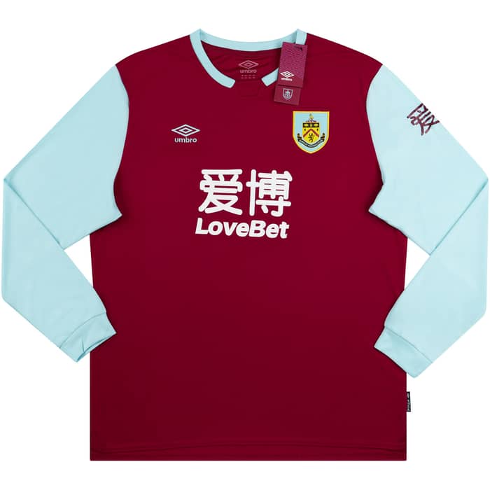2019-20 Burnley Home L/S Shirt - NEW