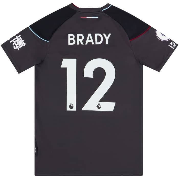 2020-21 Burnley Match Issue Away Shirt Brady #12