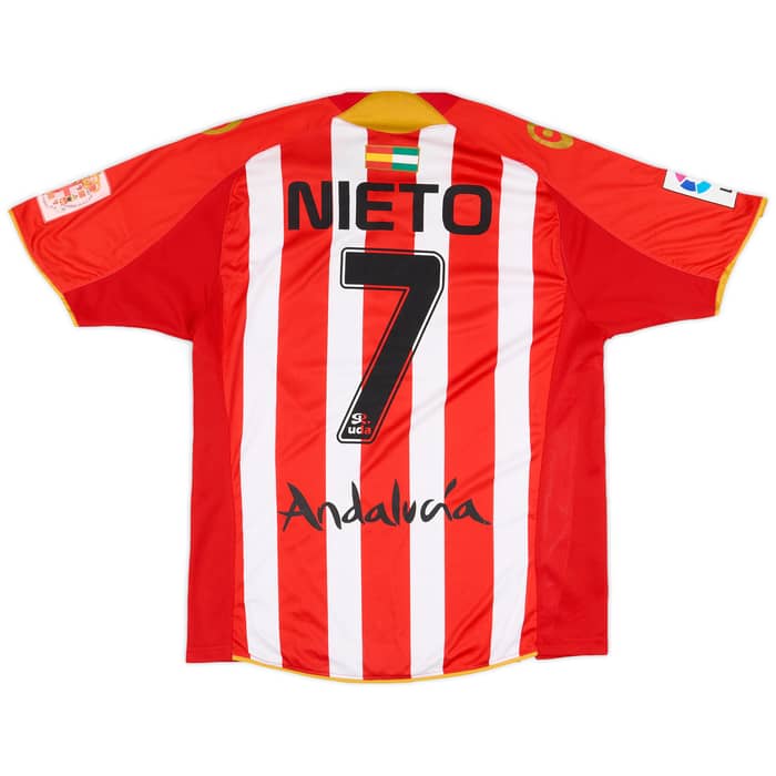 2009-10 Almeria Match Issue Home Shirt Nieto #7
