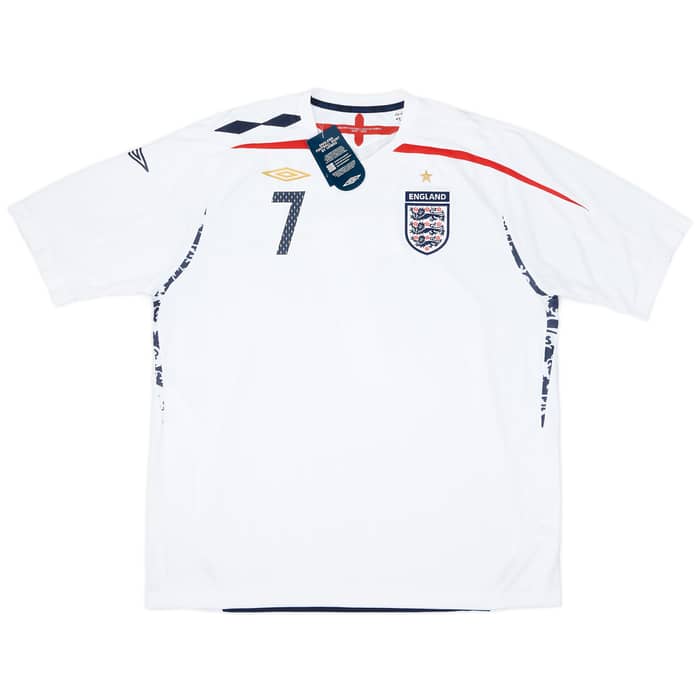 2007-09 England Home Shirt Beckham #7 (XXL)