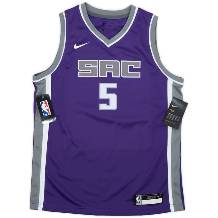2017-23 Sacramento Kings Fox #5 Nike Swingman Away Jersey (L.Boys)