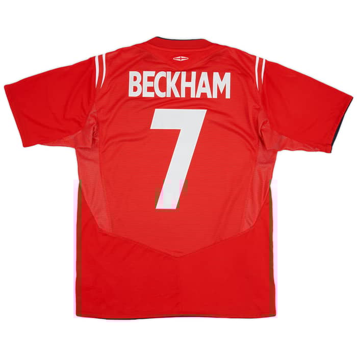 2004-06 England Away Shirt Beckham #7 - 6/10 - (M)