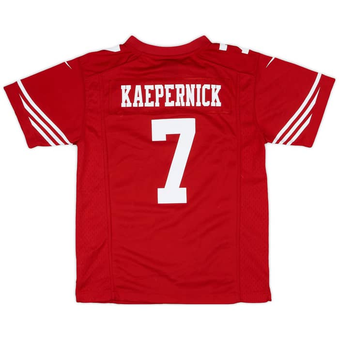 2012-16 San Francisco 49ers Kaepernick #7 Nike Game Home Jersey - 9/10 - (M.Boys)
