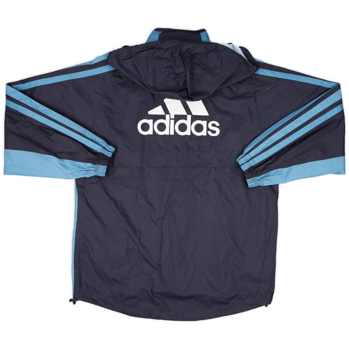 2001-02 Olympique Marseille adidas Hooded Rain Jacket - 5/10 - (M)