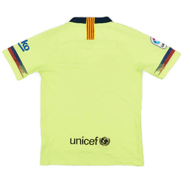 2018-19 Barcelona Away Shirt - 7/10 - (M.Boys)