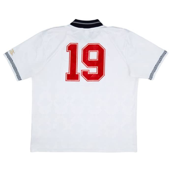 2002 England Umbro Retro 1990-92 Home Shirt #19 - 5/10 - (XXL)