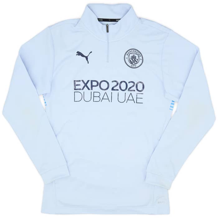 2020-21 Manchester City Puma 1/4 Zip Training Top - 7/10 - (S)