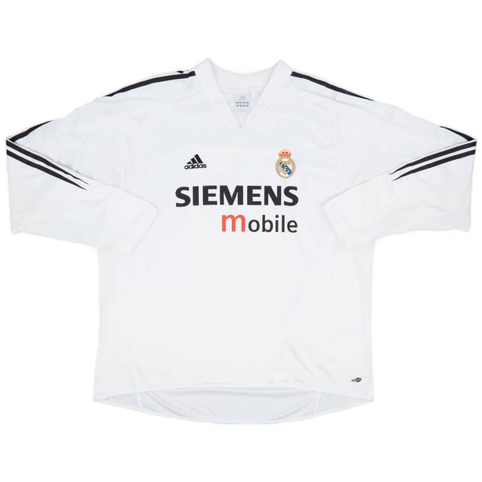 2004-05 Real Madrid Home L/S Shirt Beckham #23 - 6/10 - (XXL)