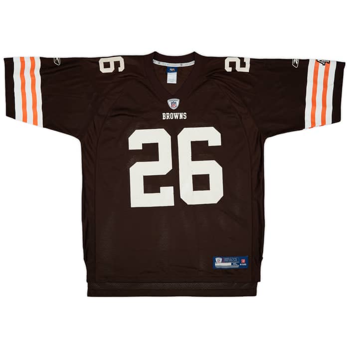 2008 Cleveland Browns Jones #26 Reebok On Field Home Jersey - 6/10 - (XL)