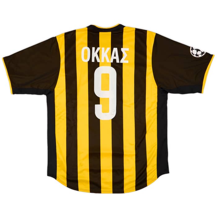 2002-04 AEK Athens Home Shirt Okkas #9 - 6/10 - (XL)