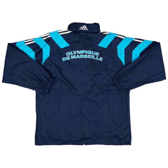 1998-99 Olympique Marseille adidas Hooded Rain Jacket - 8/10 - (L)