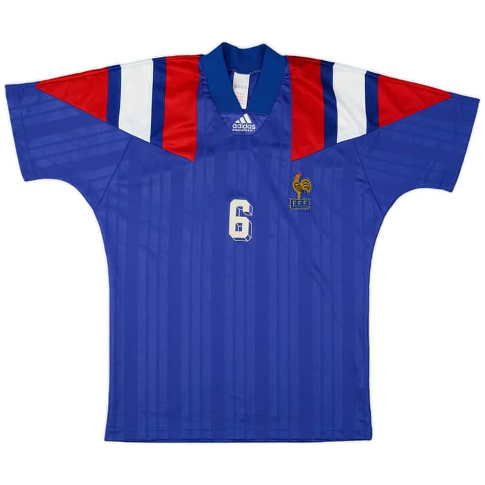 1992-94 France Home Shirt #6 - 6/10 - (L)