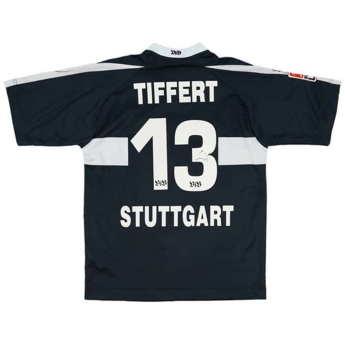 2002-03 Stuttgart Match Issue Signed Away Shirt Tiffert #13