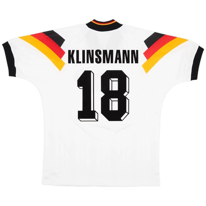 1992-94 Germany Home Shirt Klinsmann #18 - 8/10 - (XL/XXL)