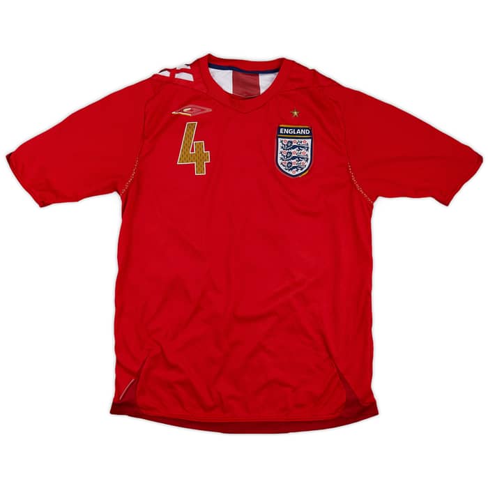 2006-08 England Away Shirt Gerrard #4 - 4/10 - (M)