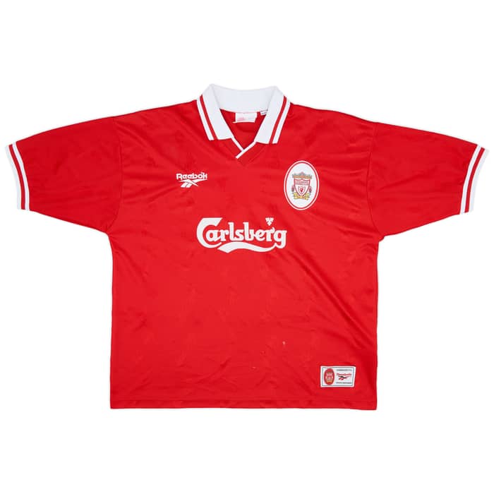 1996-98 Liverpool Home Shirt McManaman #7 - 6/10 - (XL)