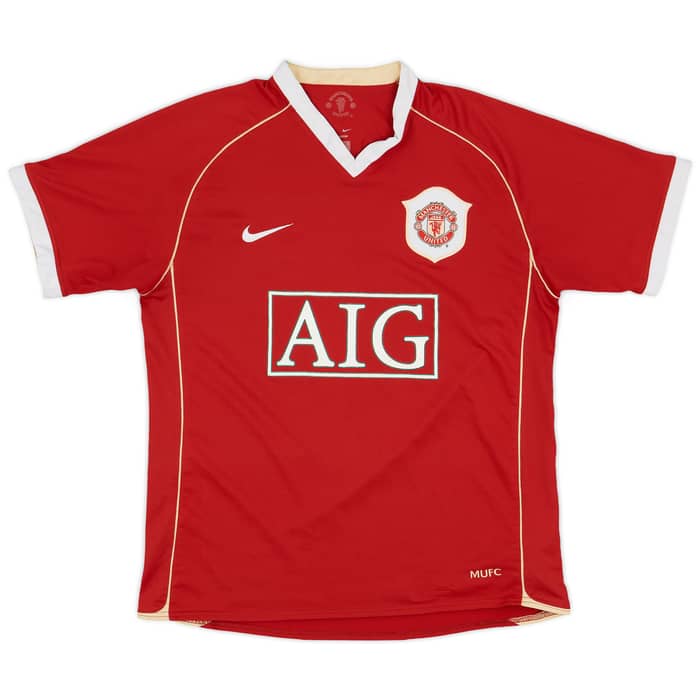 2006-07 Manchester United Home Shirt Smith #14 - 6/10 - (M)
