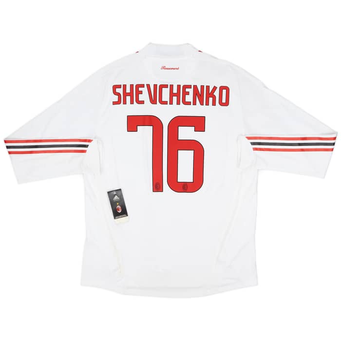 2008-09 AC Milan Player Issue Away L/S Shirt Shevchenko #76 (XL)