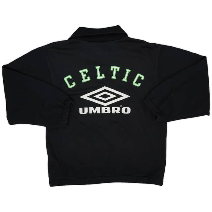 1995-96 Celtic Umbro Polo Sweat Top - 8/10 - (XS)
