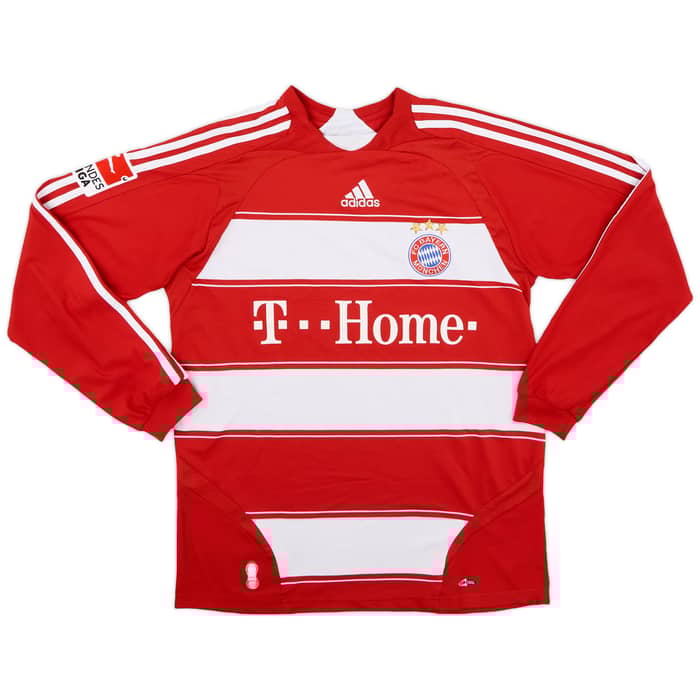 2007-08 Bayern Munich Home L/S Shirt - 8/10 - (XL.Boys)
