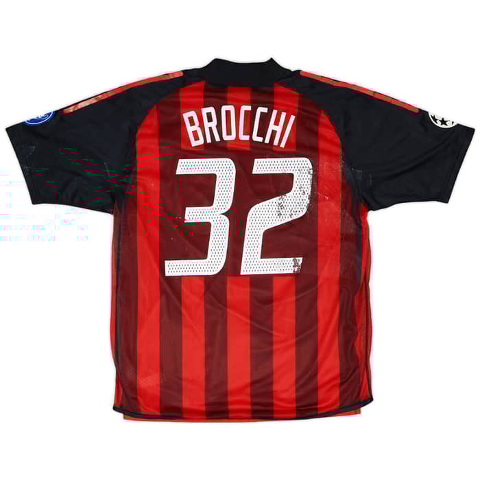 2002-03 AC Milan Match Worn Champions League Home Shirt Brocchi #32