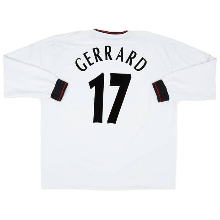 2003-04 Liverpool Away L/S Shirt Gerrard #17 - 6/10 - (XXL)