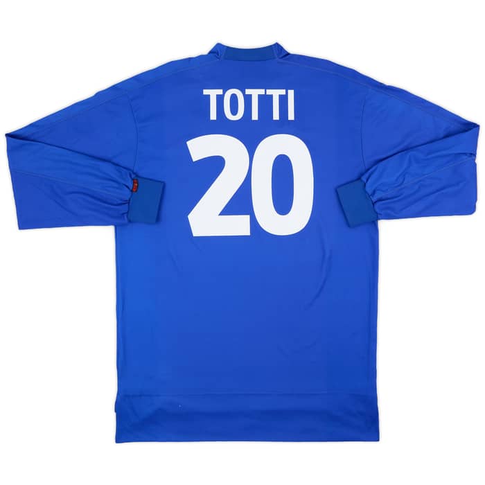 1998-99 Italy Home L/S Shirt Totti #20 - 8/10 - (XXL)