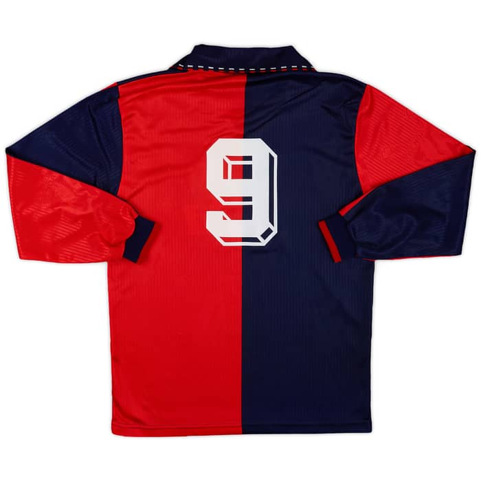 1991-92 Genoa Home L/S Shirt #9 - 6/10 - (S)