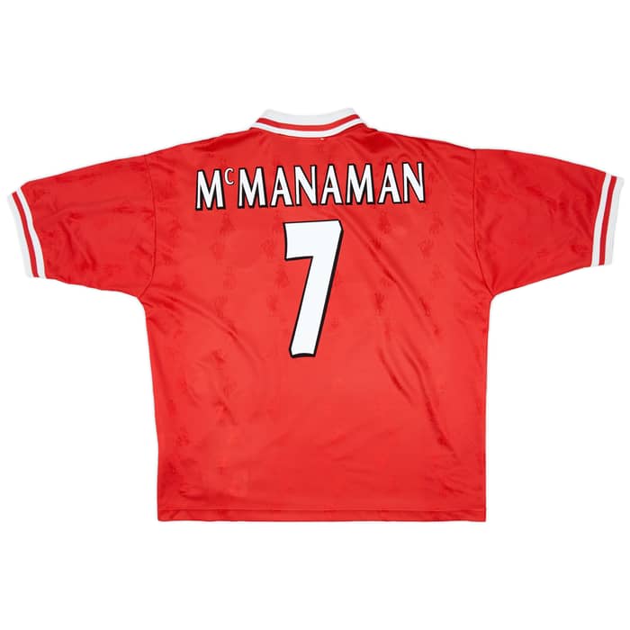 1996-98 Liverpool Home Shirt McManaman #7 - 8/10 - (XL)