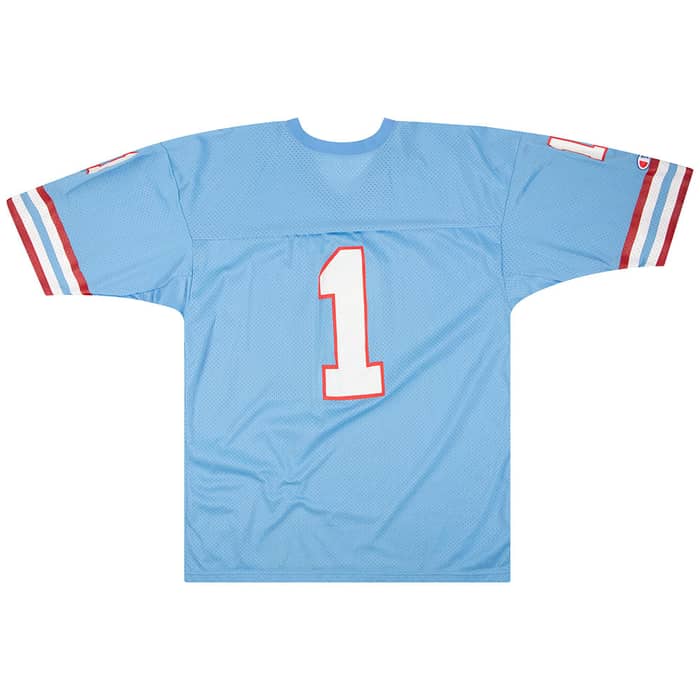 1990-93 Houston Oilers Moon #1 Champion Jersey (Home) XL