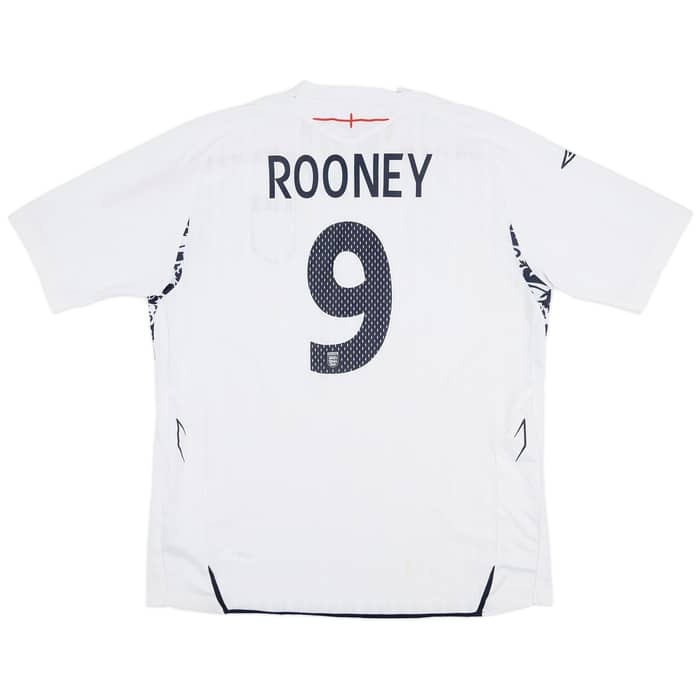 2007-09 England Home Shirt Rooney #9 - 6/10 - (XL)