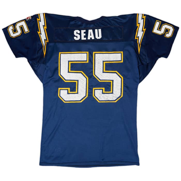 1992-97 San Diego Chargers Seau #55 Wilson Home Jersey - 6/10 - (L)