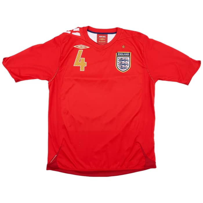 2006-08 England Away Shirt Gerrard #4 - 5/10 - (L)
