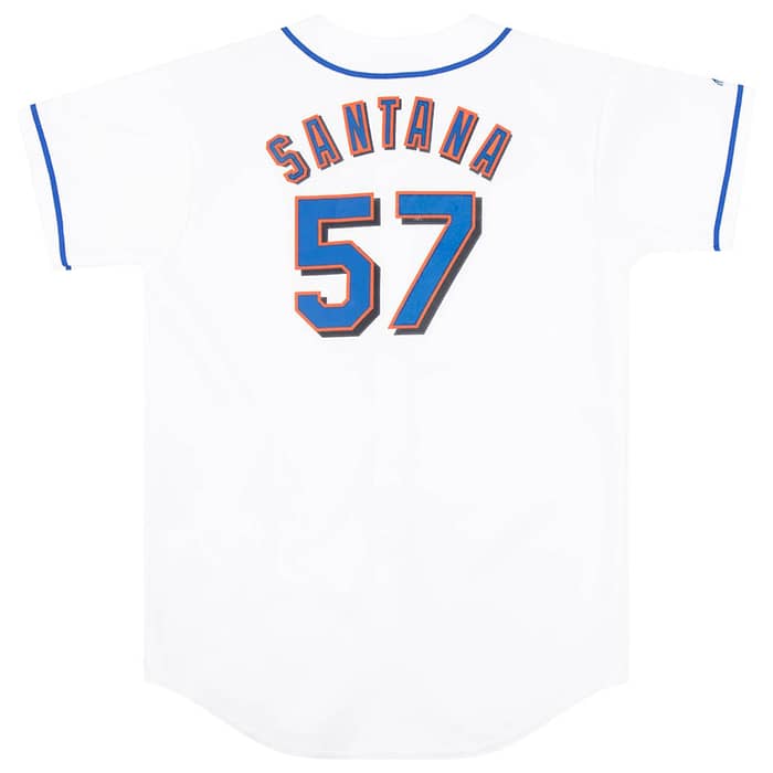 2012 New York Mets Santana #57 Majestic Jersey (Home) Y