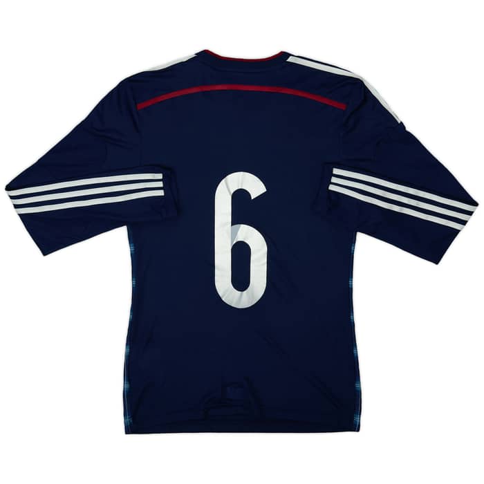 2014-15 Scotland Player Issue Home L/S Shirt #6 - 9/10 - (S)