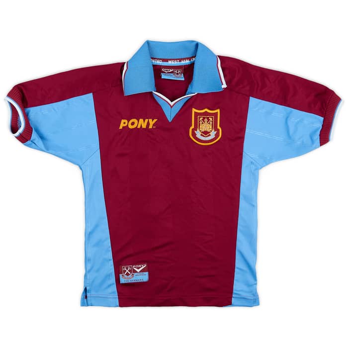 1997-98 West Ham Home Shirt Kitson #9 - 6/10 - (S.Boys)