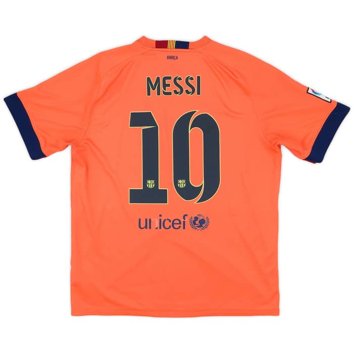 2014-15 Barcelona Away Shirt Messi #10 - 5/10 - (XL)