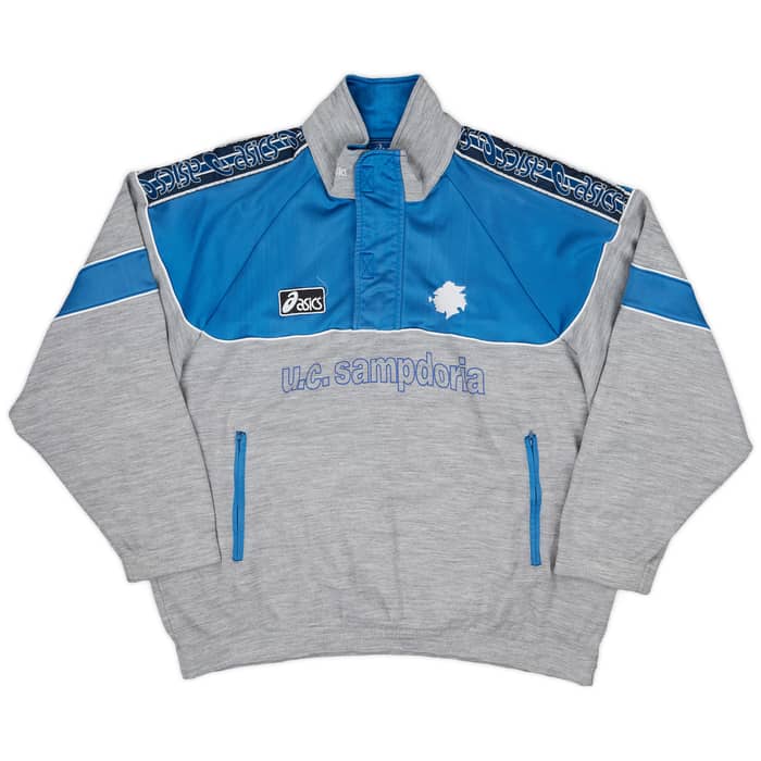 1992-94 Sampdoria Asics 1/4 Zip Track Jacket - 7/10 - (L)
