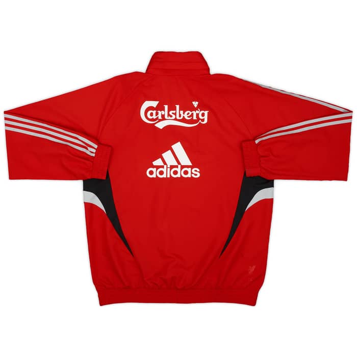 2008-09 Liverpool adidas 1/4 Zip Hooded Drill Top - 7/10 - (L)