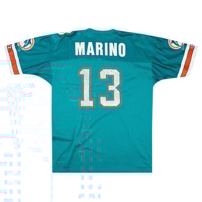 1990-96 Miami Dolphins Marino #13 Champion Jersey (Home) XL