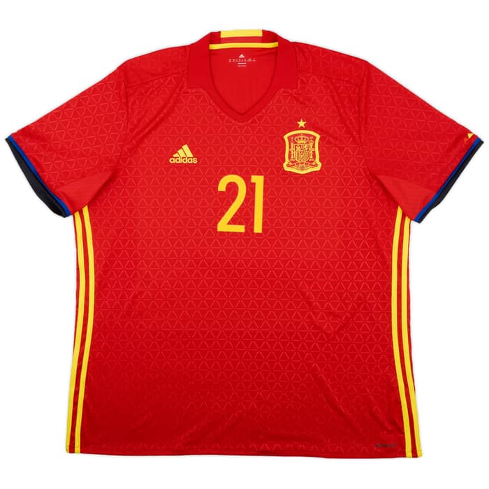 2016-17 Spain Home Shirt Silva #21 - 10/10 - (XXL)