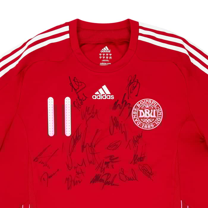 2008-10 Denmark Match Issue Signed Home Shirt #11