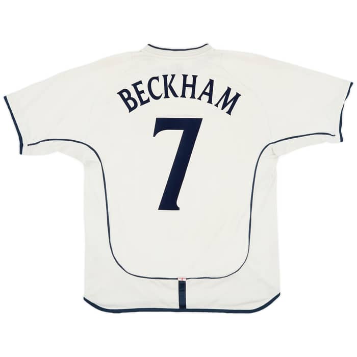 2001-03 England Home Shirt Beckham #7 - 5/10 - (L)